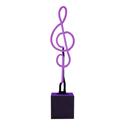 "Notenschlüssel" Glas Stand-Neon - TOM NEON