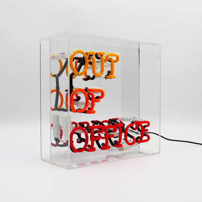 "Out Of Office" Glas Neon Box - TOM NEON