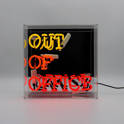 "Out Of Office" Glas Neon Box - TOM NEON