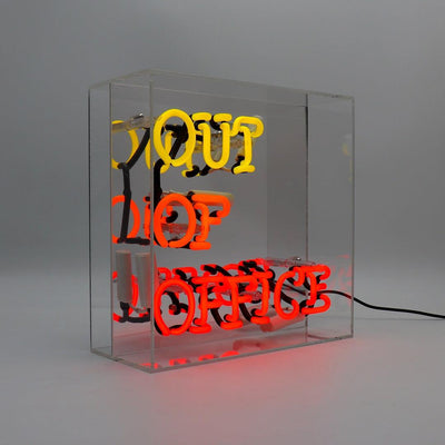 "Out Of Office" Glas Neon Box - TOM NEON