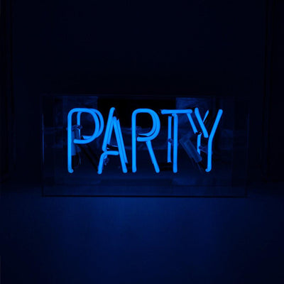 "Party" Glas Neon Box - TOM NEON