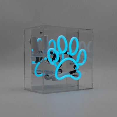 "Paw" Mini Glas Neon Box - TOM NEON