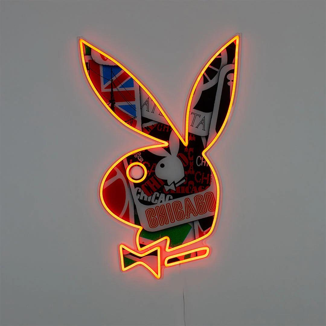 "Playboy Bunny Collage" LED Neon Playboy Edition - TOM NEON