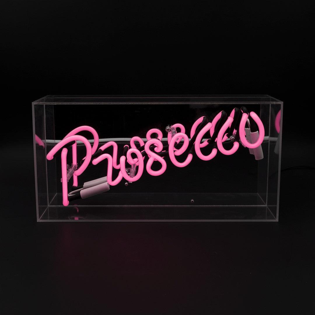 "Prosecco" Glas Neon Box - TOM NEON