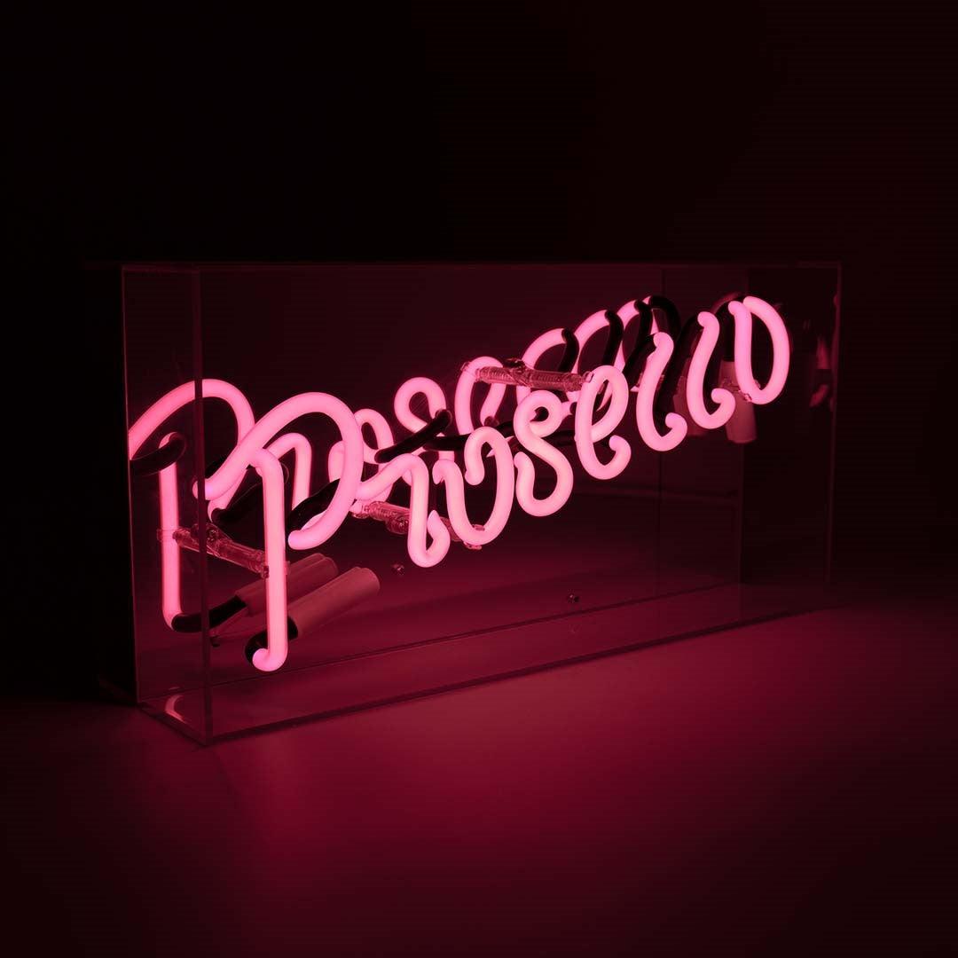 "Prosecco" Glas Neon Box - TOM NEON