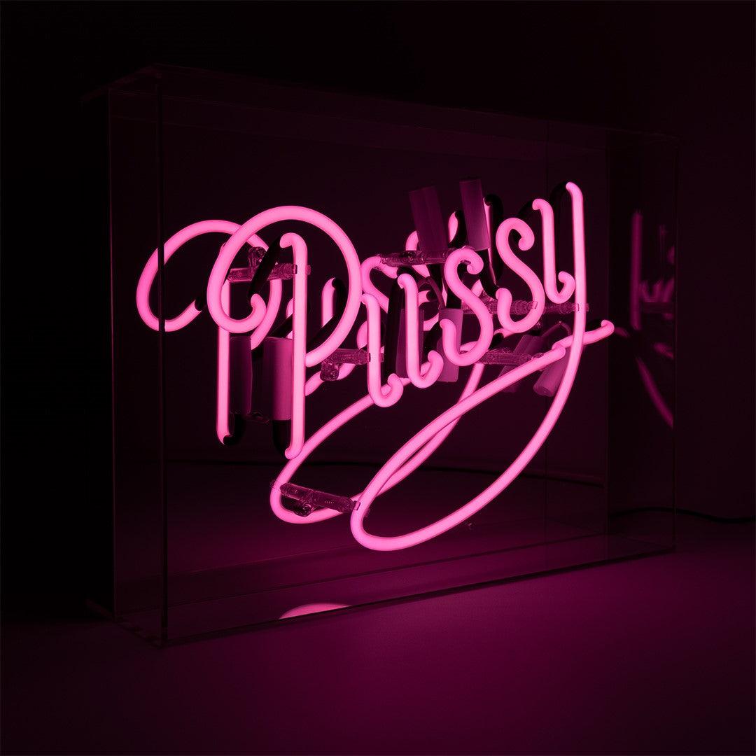 "Pussy" Glas Neon Box - TOM NEON