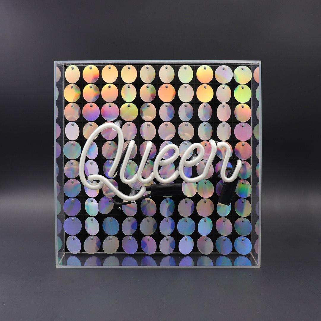 "Queen" Glas Neon Box - TOM NEON