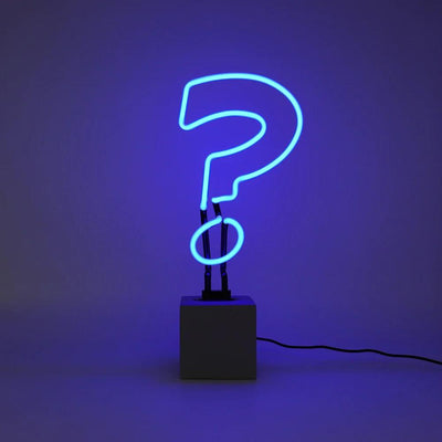 "Question Mark" Glas Stand-Neon - TOM NEON