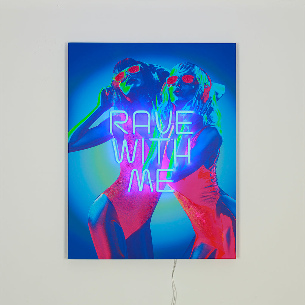 "Rave" LED Neon Wall Art