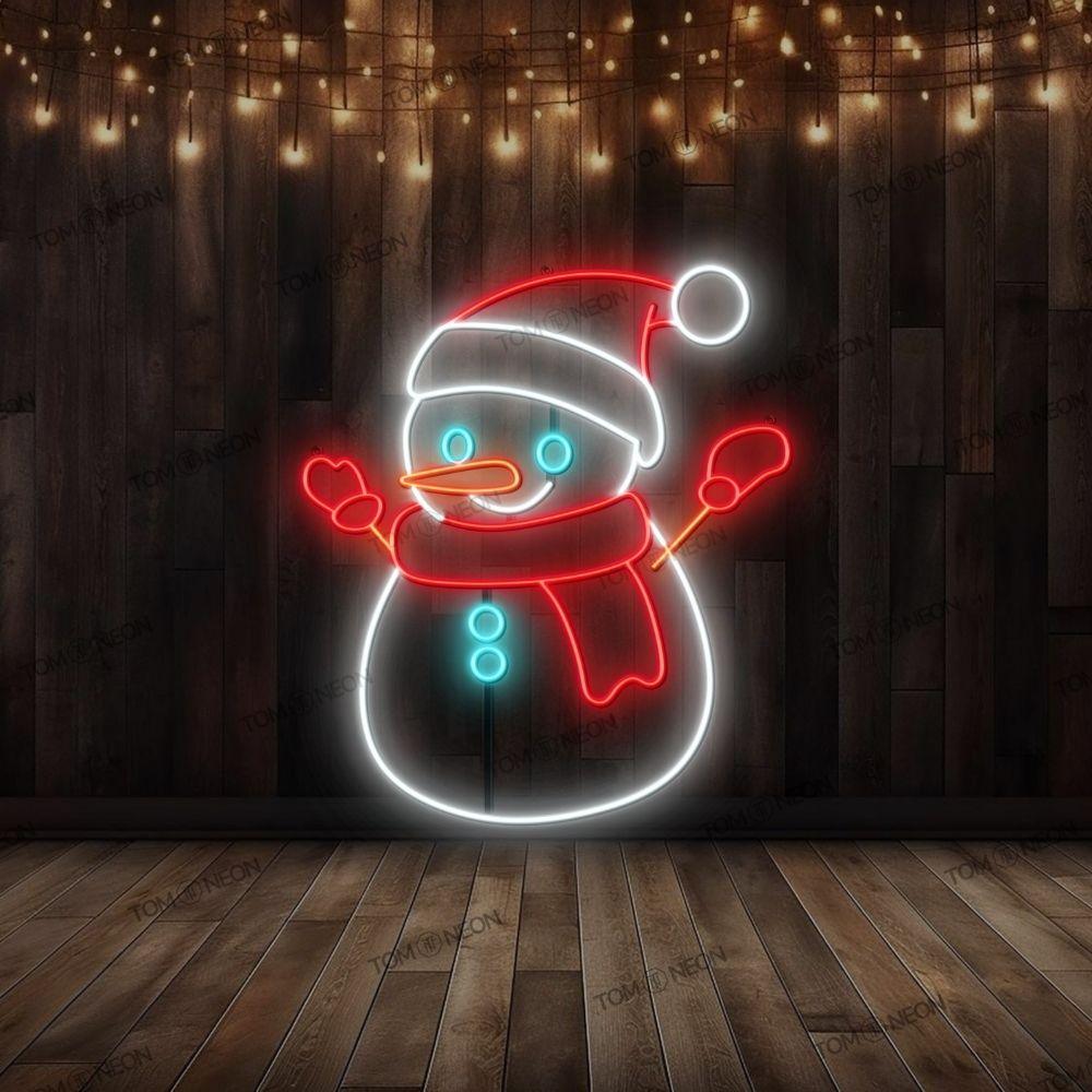 "Schneemann" Weihnachten Neon Schild Bild LED Leuchte - TOM NEON