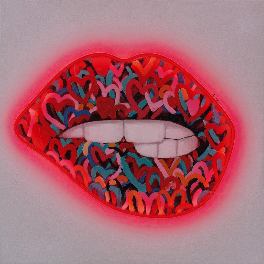 "Seductive Mouth" LED Neon Wall Art