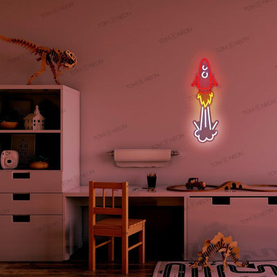"Space Rocket" Neon-Schild Bild LED Leuchte - TOM NEON