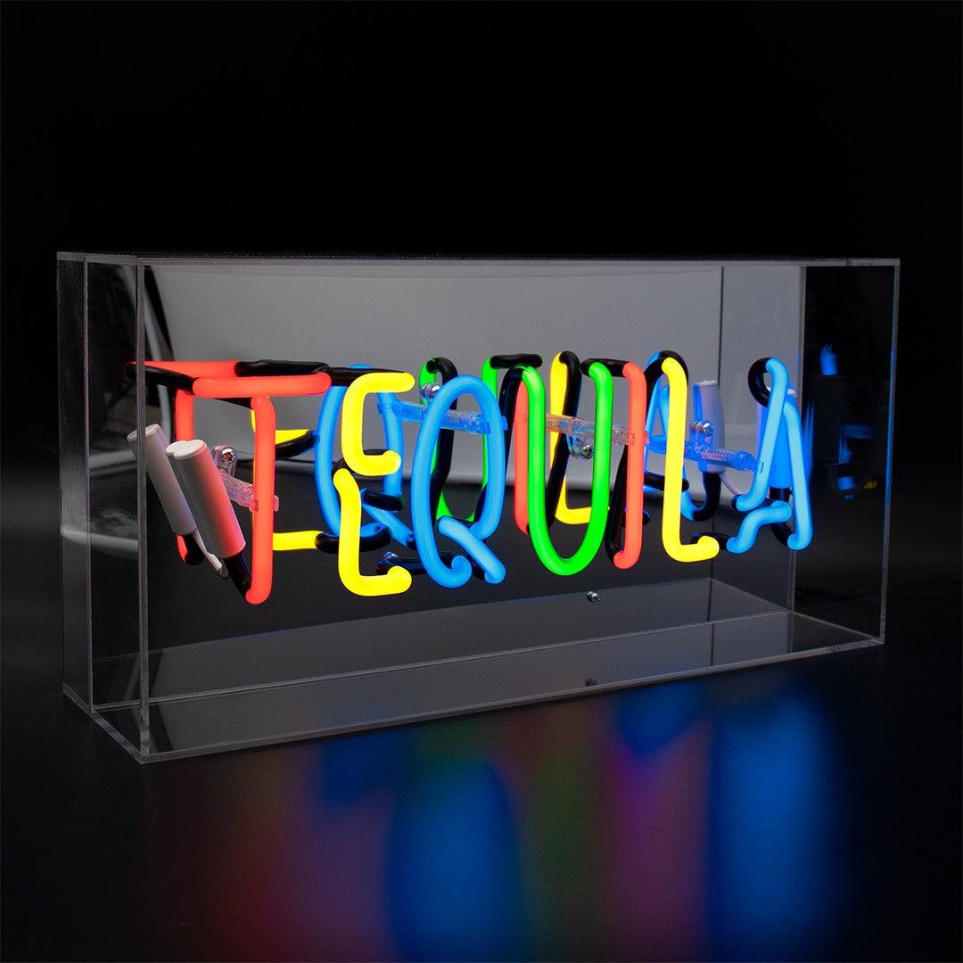 "Tequila" Glas Neon Box - TOM NEON