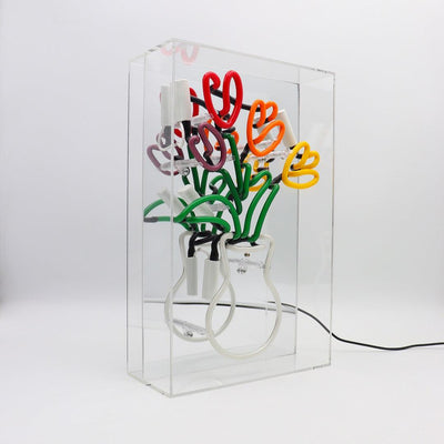 "Tulips" Large Glas Neon Box - TOM NEON