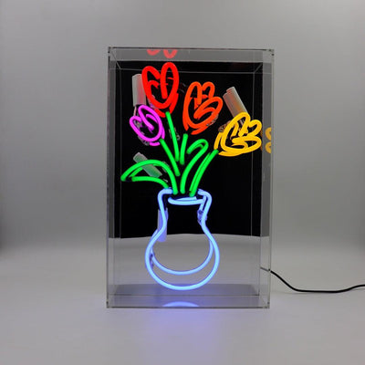 "Tulips" Large Glas Neon Box - TOM NEON