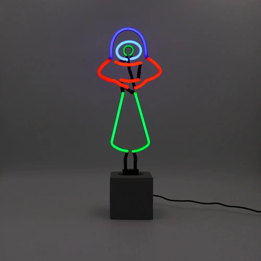 "UFO" Glas Stand-Neon - TOM NEON