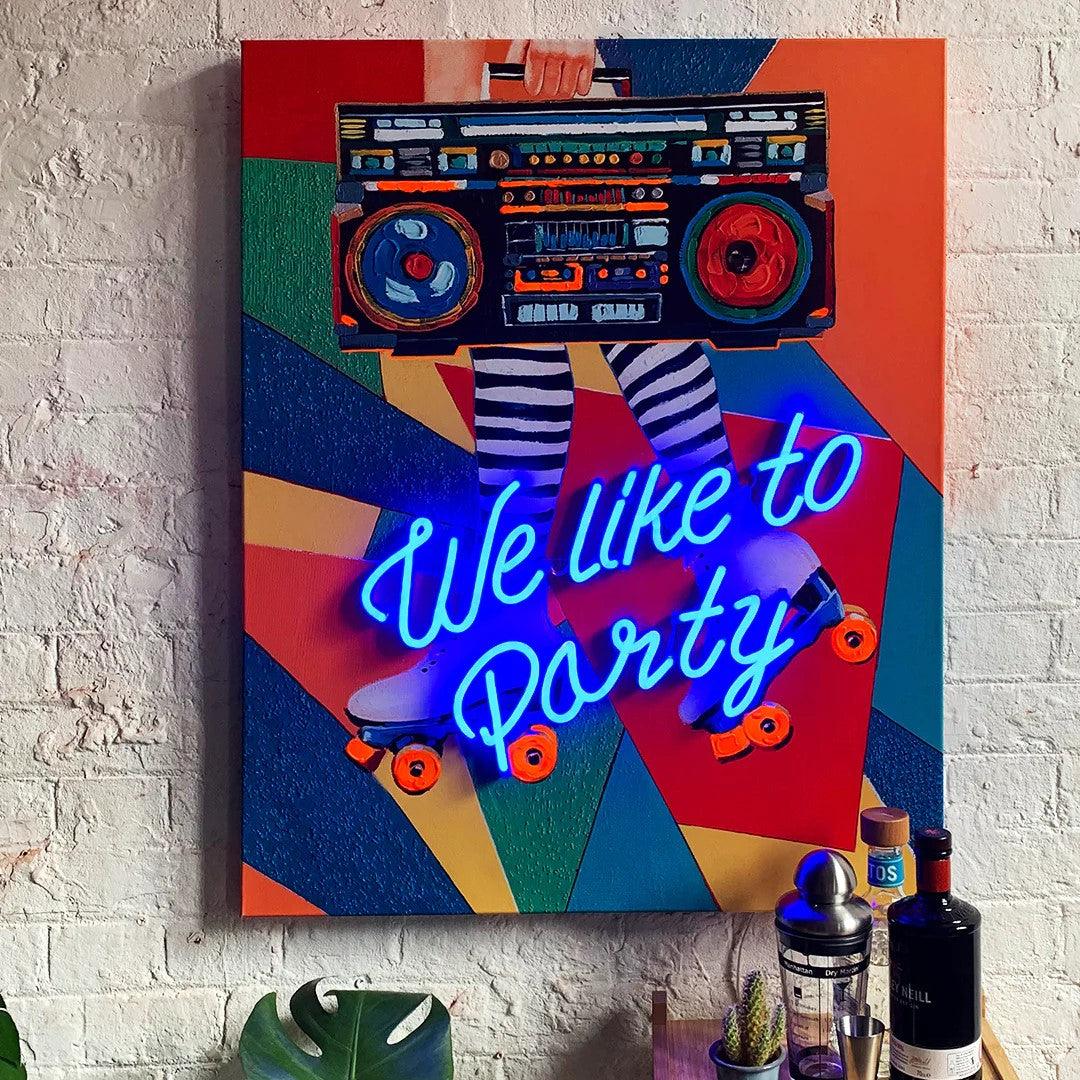 "We like to Party" LED Neon Wall Art - TOM NEON
