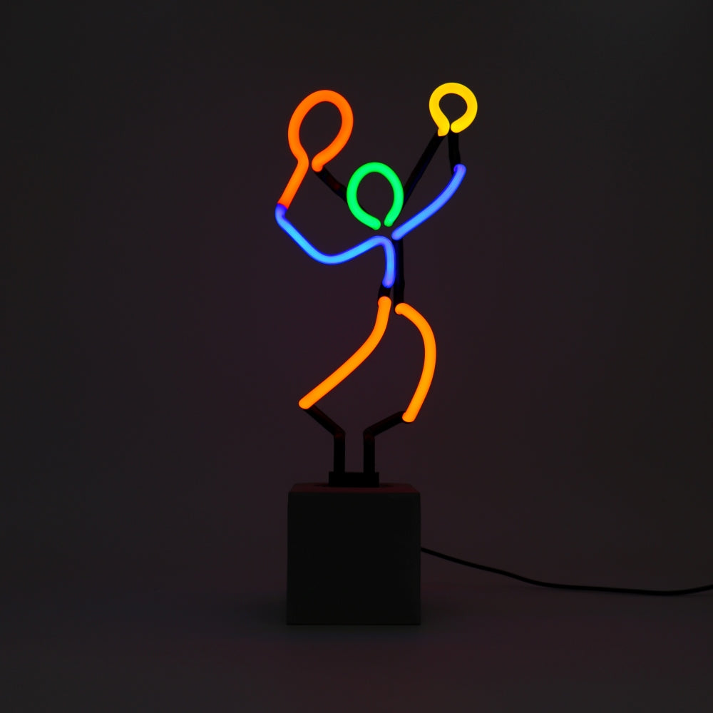 "Tennis" Glas Stand-Neon