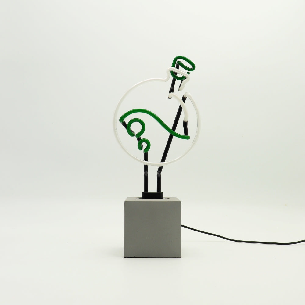 "Trank" Glas Stand-Neon