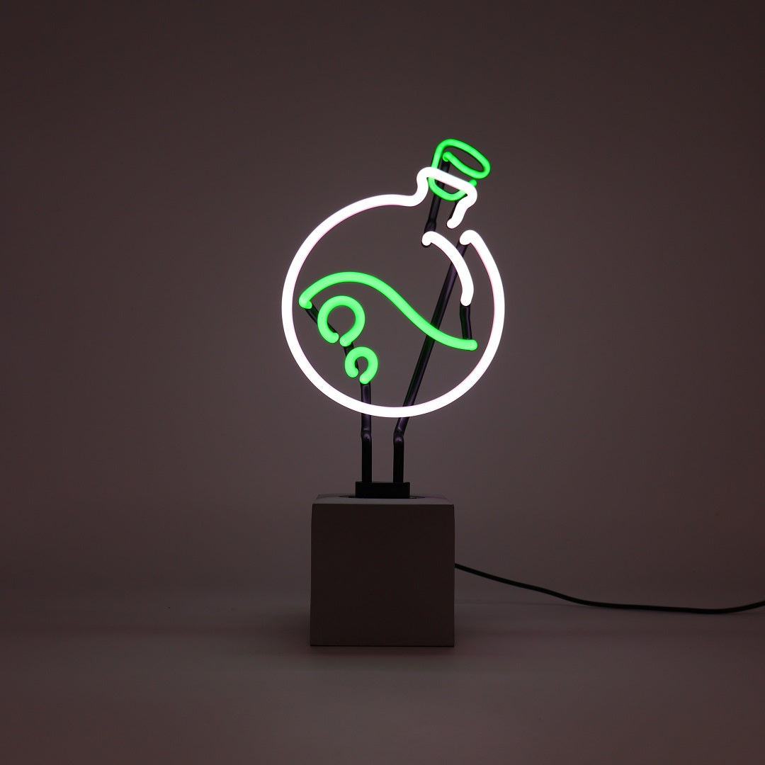 "Trank" Glas Stand-Neon