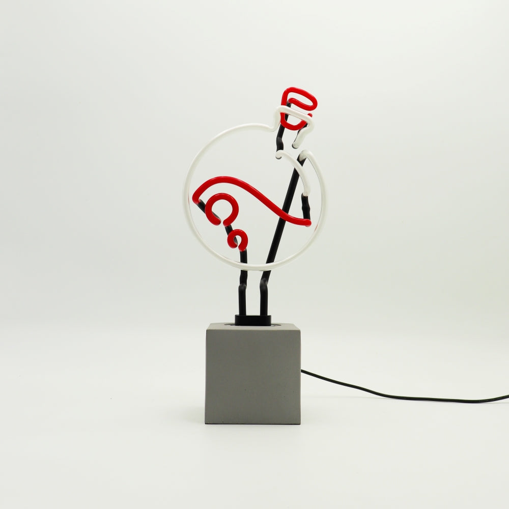 "Trank" Glas Stand-Neon