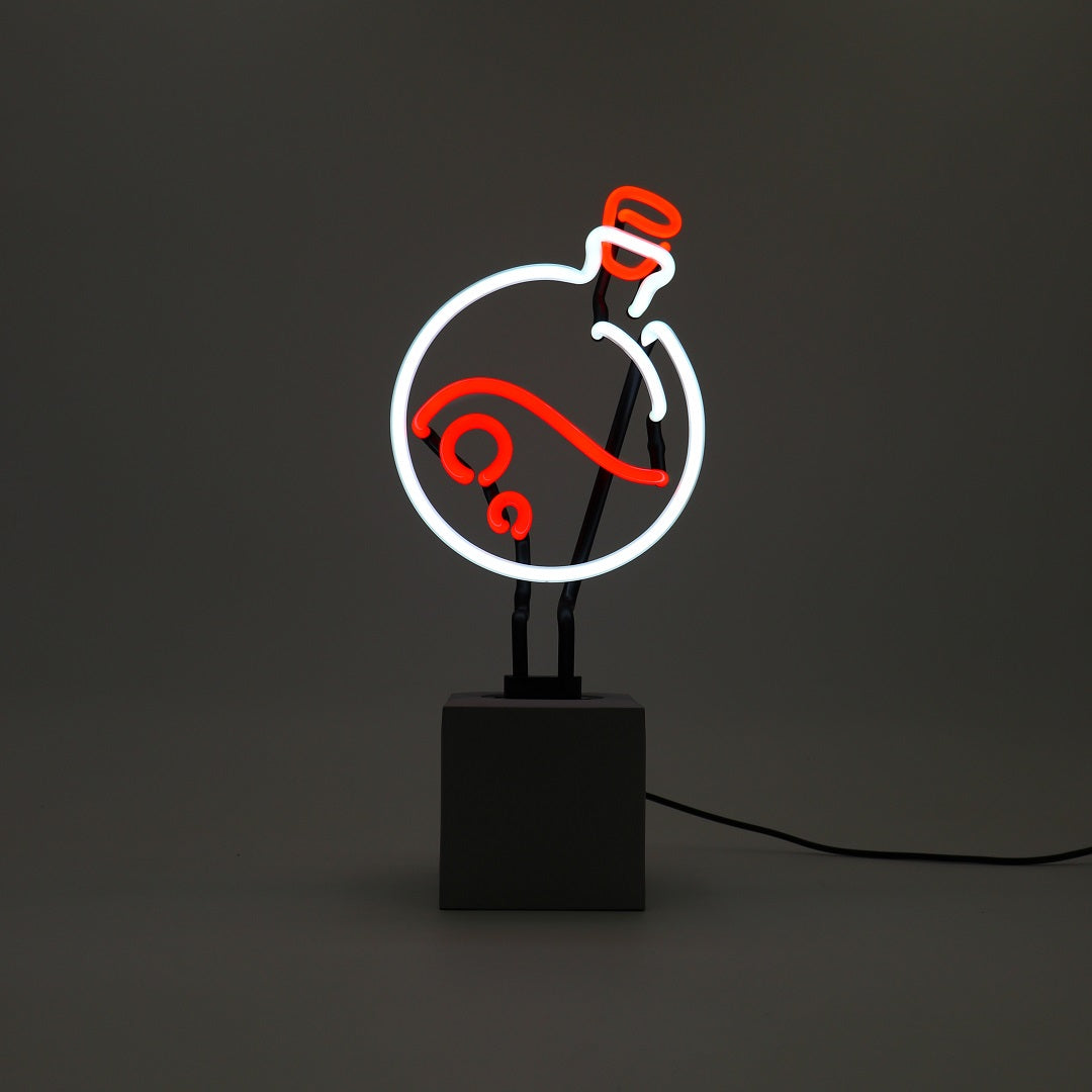 "Trank" Glas Stand-Neon