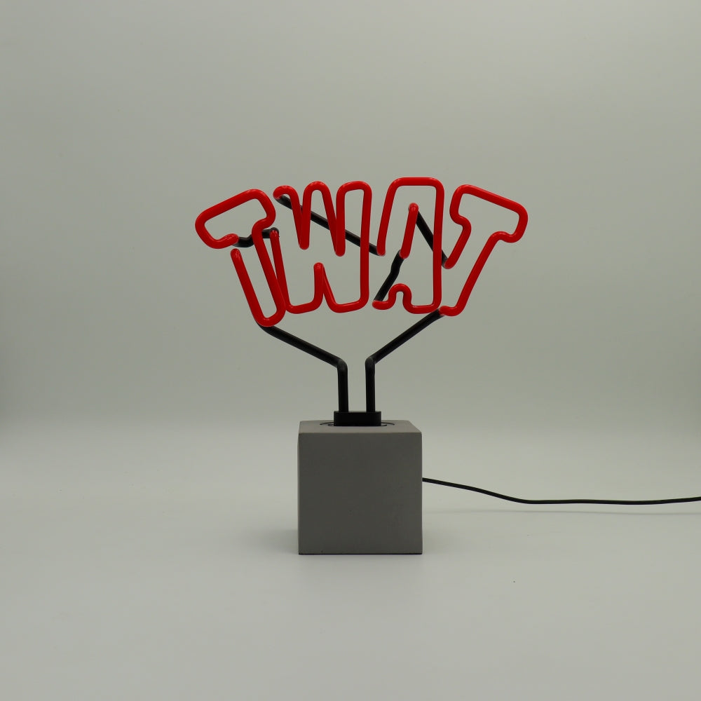 "Twat" Glas Stand-Neon