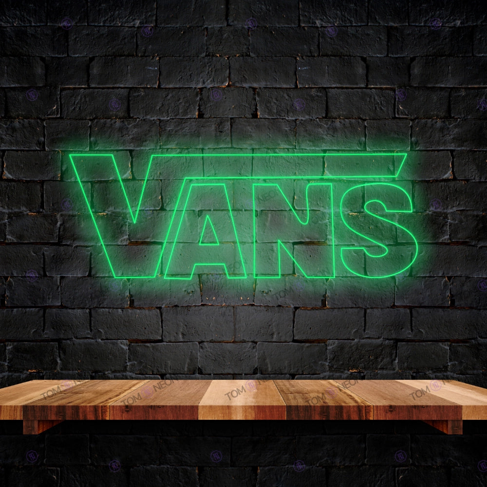Vans Logo Neon Schild - Urbaner Stil für Ihren Wunschbereich
