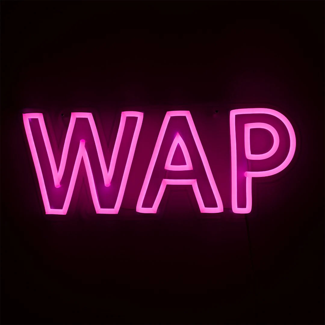 "WAP" LED Neon Schriftzug