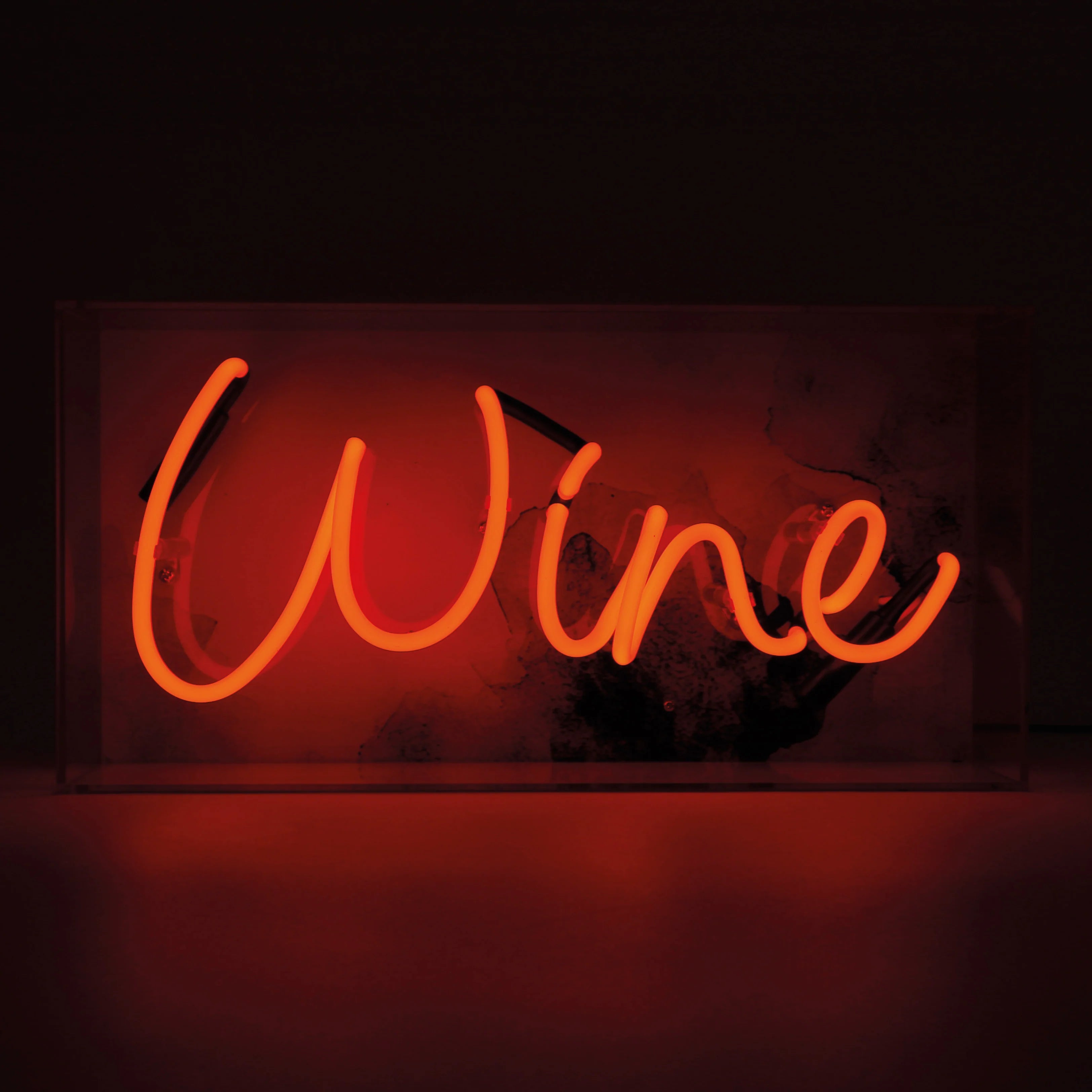 "Wine" Glas Neon Box