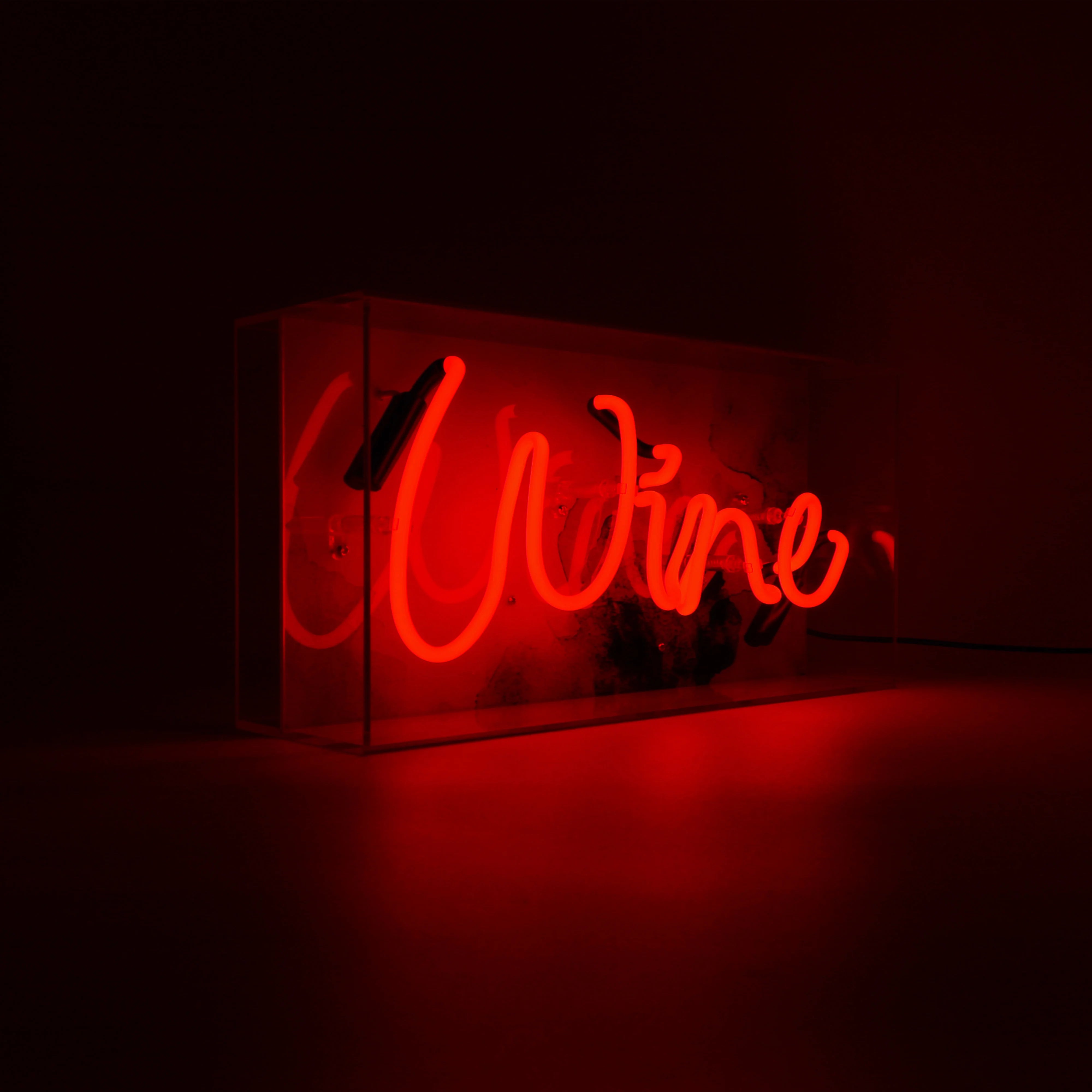 "Wine" Glas Neon Box