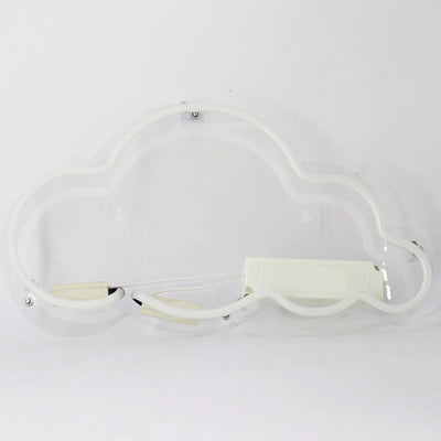 "Wolke" Glas Wand Neon Schild  – Leuchtend weiße Neon Wolke für sanfte Wanddekoration | Neon Sign aus Glas
