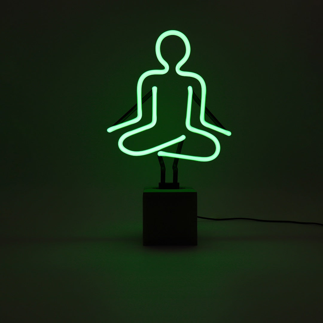 "Yoga" Glas Stand-Neon