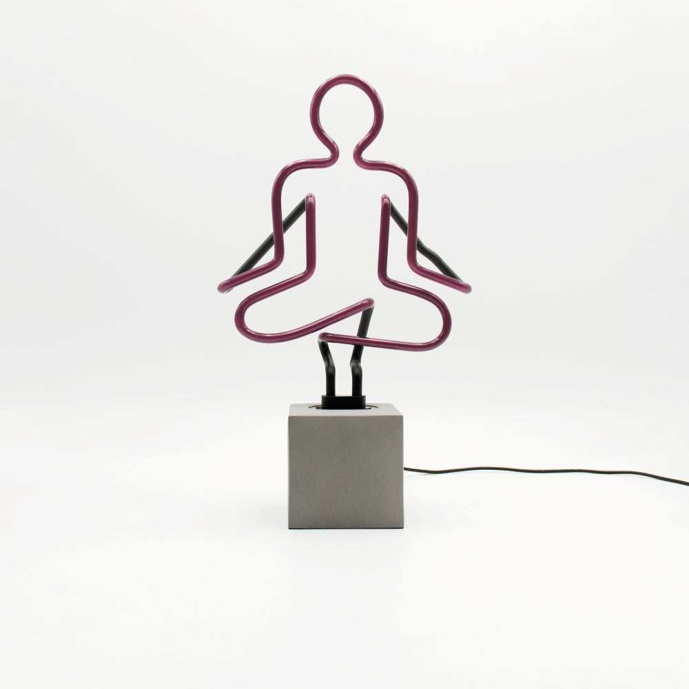 "Yoga" Glas Stand-Neon