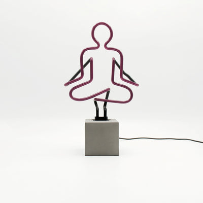 "Yoga" Glas Stand-Neon