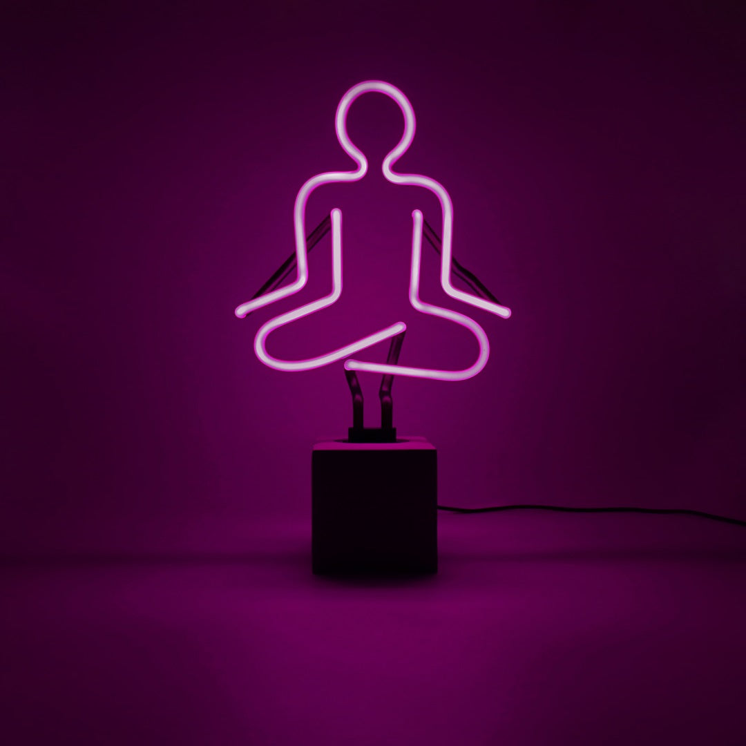 "Yoga" Glas Stand-Neon