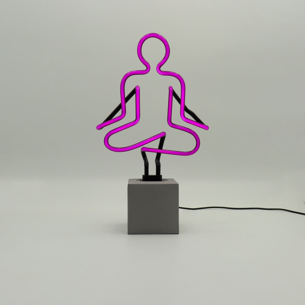 "Yoga" Glas Stand-Neon