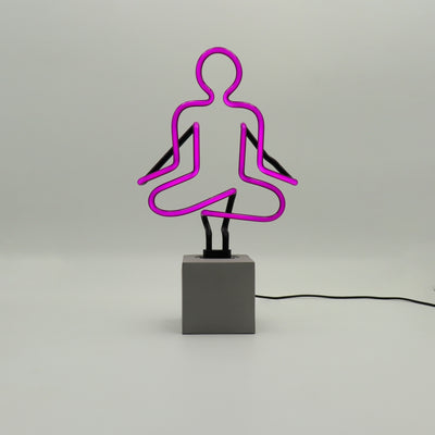 "Yoga" Glas Stand-Neon