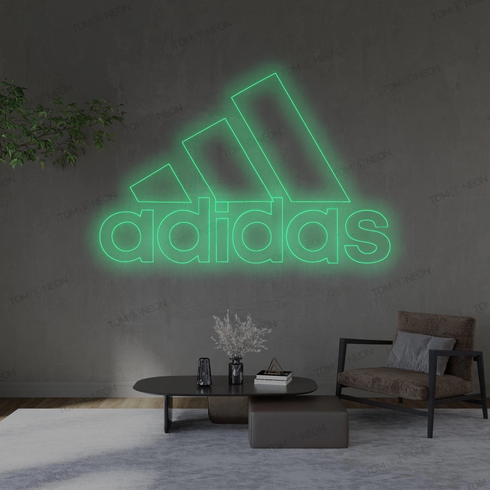 Adidas Streifen Neon Schild - Stylisches Statement für Ihren Wunschbereich