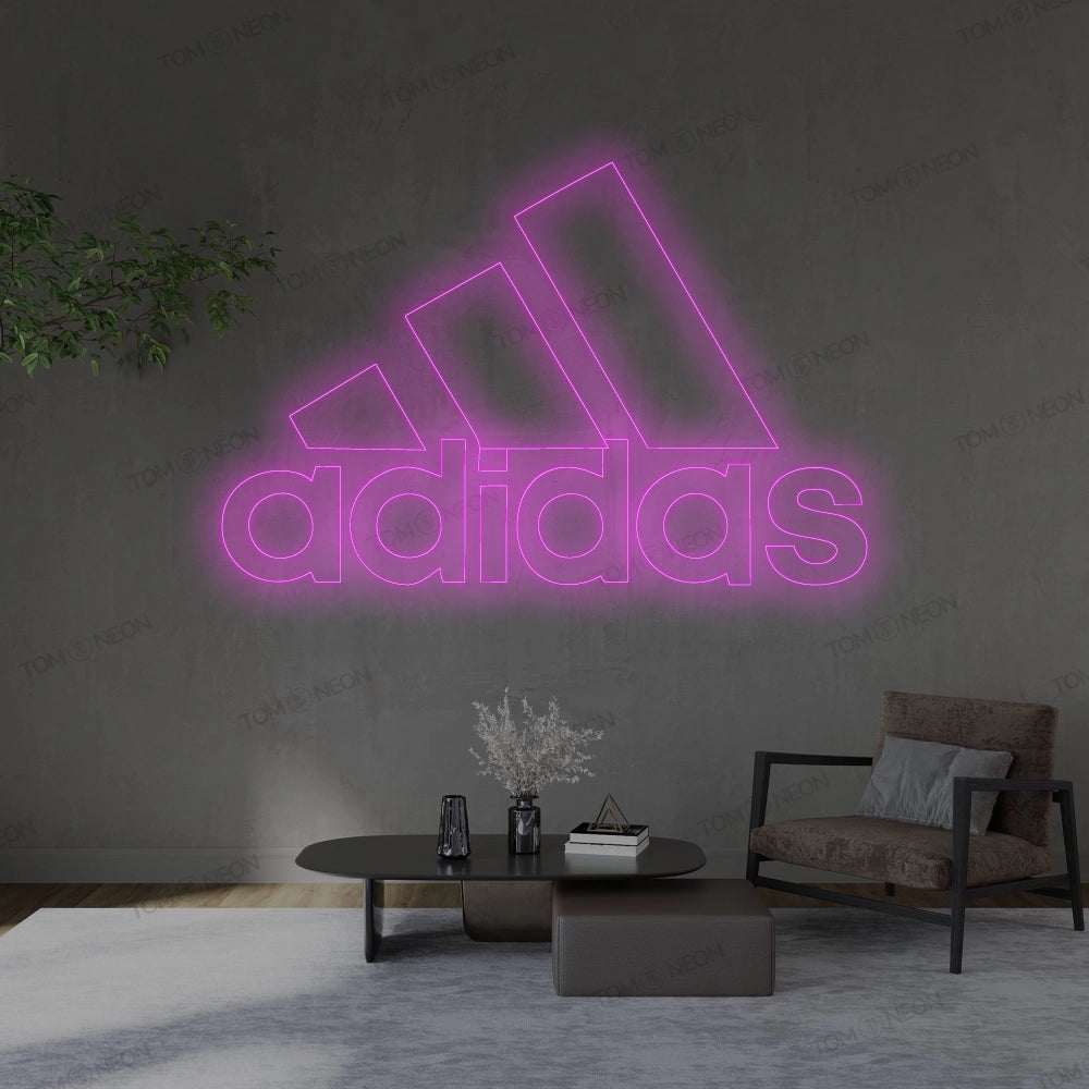 Adidas Streifen Neon Schild - Stylisches Statement für Ihren Wunschbereich
