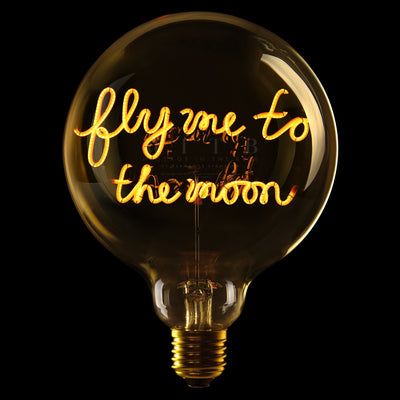 "fly me to the moon" LED Deko-Glühbirne – Botschaftsleuchte
