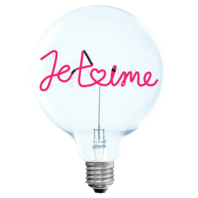 „Ich liebe dich“ Akku LED Deko-Glühbirne – Produktansicht