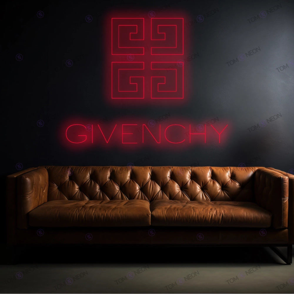 Givenchy Logo Neon Schild - Eleganz für Ihren Wunschbereich