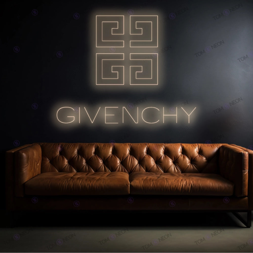 Givenchy Logo Neon Schild - Eleganz für Ihren Wunschbereich