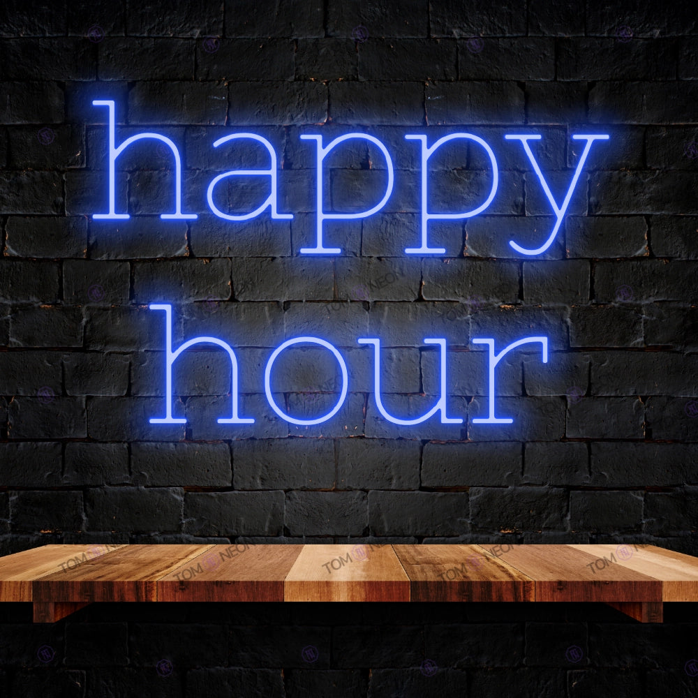 Happy Hour LED Neon Schriftzug Sign - Gesellige Atmosphäre für Ihre Bar