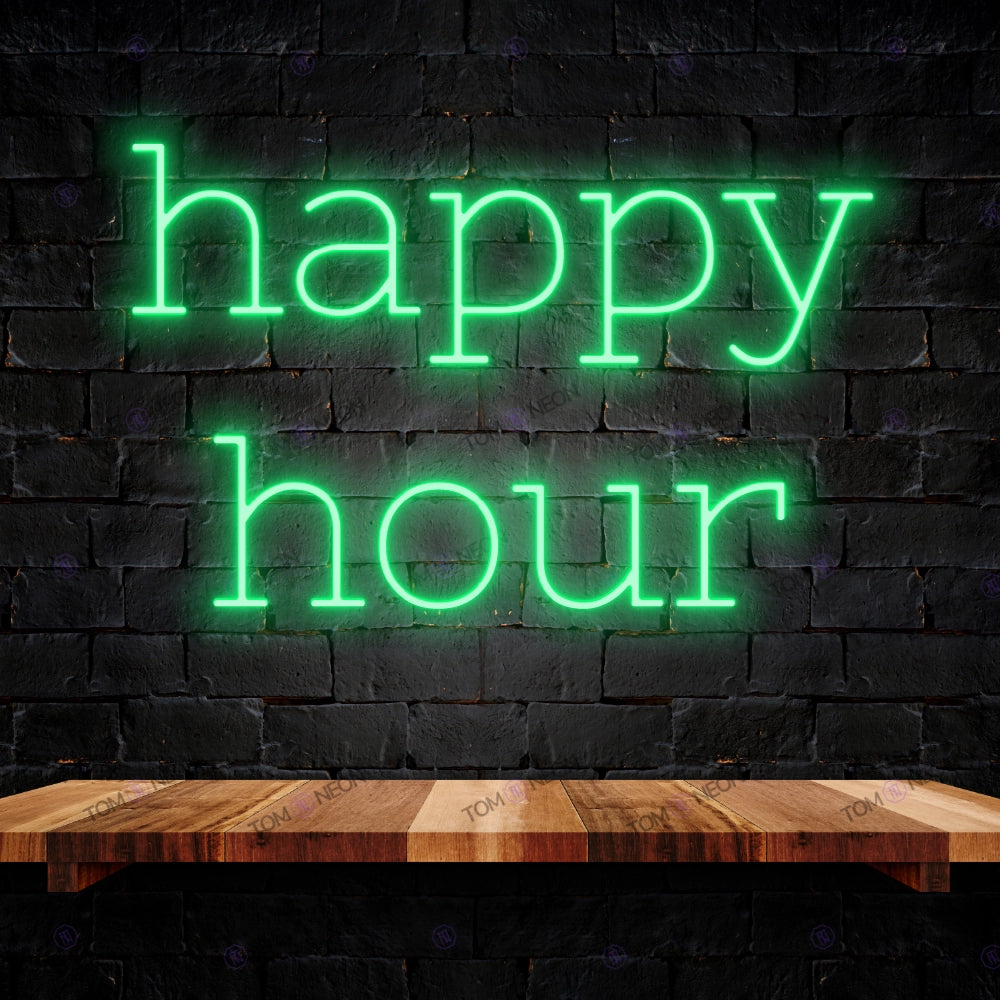 Happy Hour LED Neon Schriftzug Sign - Gesellige Atmosphäre für Ihre Bar