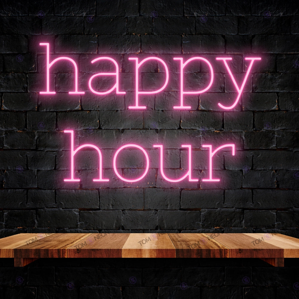 Happy Hour LED Neon Schriftzug Sign - Gesellige Atmosphäre für Ihre Bar