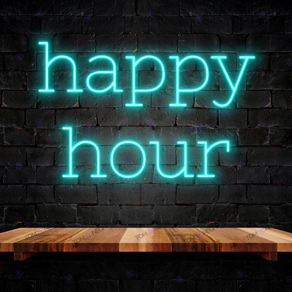 Happy Hour LED Neon Schriftzug Sign - Gesellige Atmosphäre für Ihre Bar