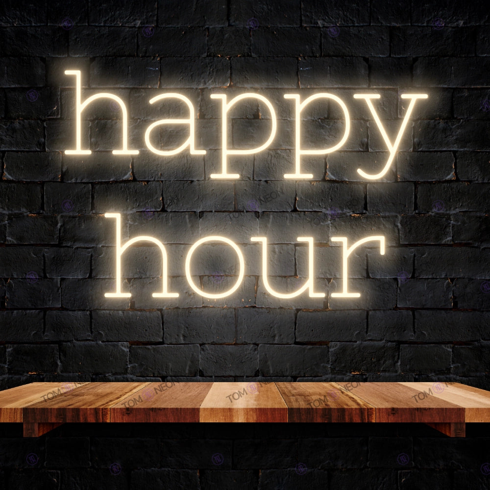 Happy Hour LED Neon Schriftzug Sign - Gesellige Atmosphäre für Ihre Bar