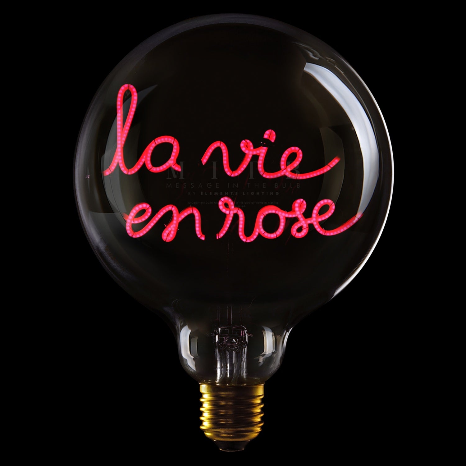 "la vie en rose" LED Deko-Glühbirne – Botschaftsleuchte